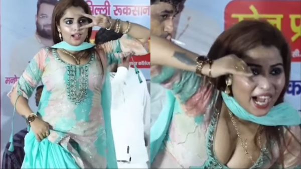 Haryanavi Dance Video: Muskan Baby ने स्टेज पर मचाया तहलका, 'Khol Button Meri Kurti Ka' डांस ने उड़ाए होश!
