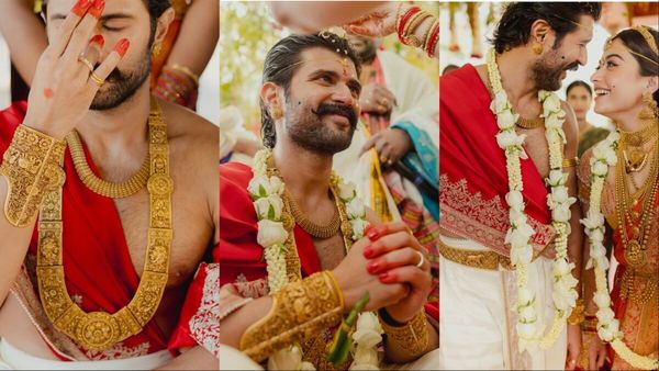 धोती, टेंपल जूलरी और सोने का कवच... आलता लगाए Vijay Deverakonda ने सेट किया नया फैशन गोल, रॉयल लुक वायरल