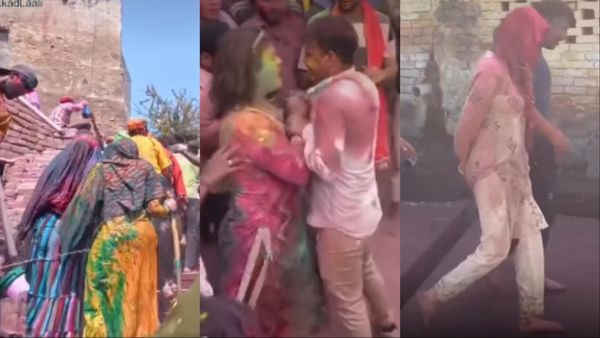 ब्रज की होली में शर्मनाक हरकत! 'बुरा न मानो होली है' कहकर महिलाओं से की छेड़छाड़? बदसलूकी का वीडियो वायरल