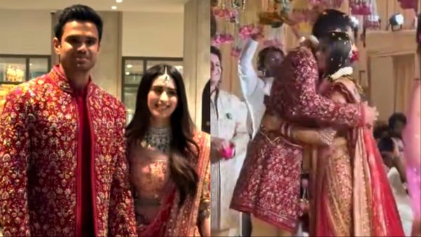 सचिन तेंदुलकर के घर बजी शहनाई! बेटे अर्जुन तेंदुलकर बने दूल्हा, नई नवेली दुल्हन सानिया चंडोक संग आई पहली झलक