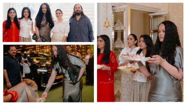 Rihanna In Antilia: रिहाना ने एंटीलिया के मंदिर में की पूजा, अंबानी की गायों को खिलाया खाना