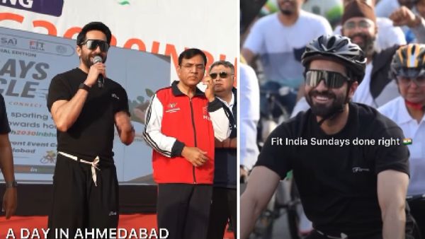 आयुष्मान खुराना का वीडियो केंद्रीय मंत्री मनसुख मांडविया के साथ वायरल, इस तरह मनाया 'कॉमनवेल्थ गेम्स डे'