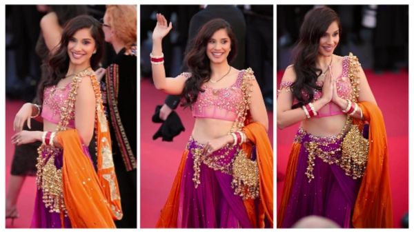20 कारीगर और 500 घंटे में तैयार हुई ये साड़ी, Cannes 2026 में पहन पहुंची डांस क्रिएटर निधि कुमार