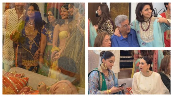 कपूर खानदान के दरवाजे पर आई बारात, सज धज कर नीतू-करिश्मा-सोनम ने किया जमाई का स्वागत