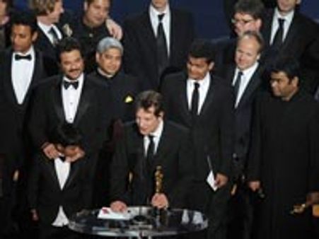Slumdog Millionaire unit on the Oscar Night
