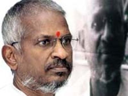 Rahman's mentor Ilayaraja with Gulzar
