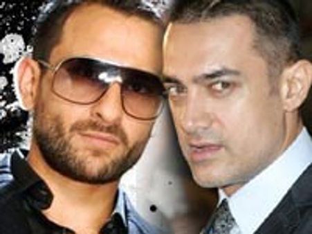 Saif meets Aamir on 3 Idiots sets