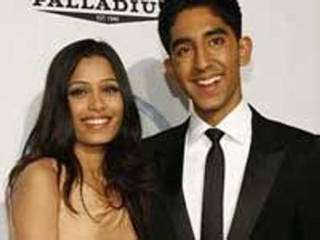Freida's romantic dinner with Dev Patel