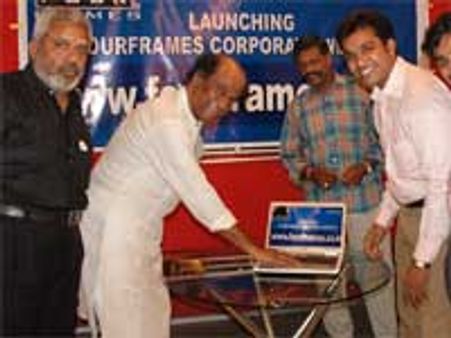 Rajini launches Four Frames website