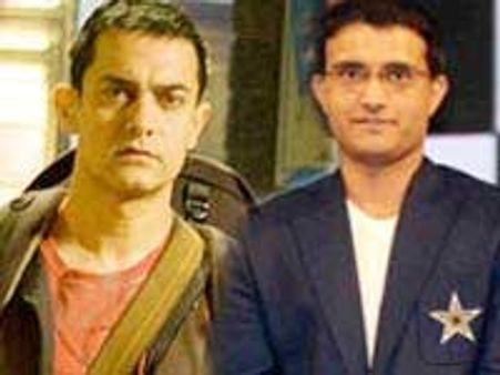 Aamir promotes 3 Idiots with Ganguly