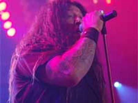 Testament's front man Chuck Billy in the Smithsonian