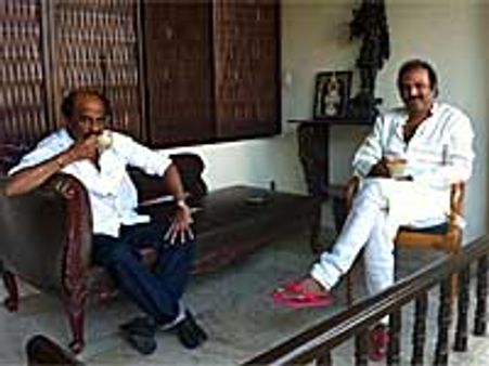 Rajinikanth spotted with Mohan Babu on his b'day