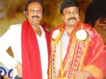 Chiranjeevi bonds with Mohan Babu
