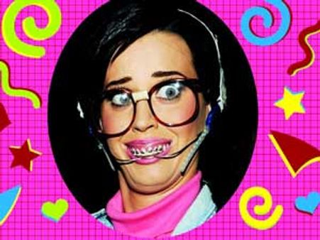 Katy Perry's nerd look on 'Last Friday Night cover