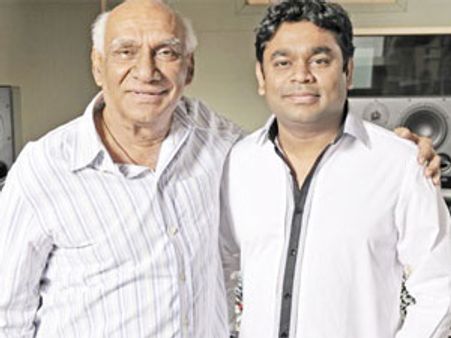 Yash Chopra with AR Rahman for the first time