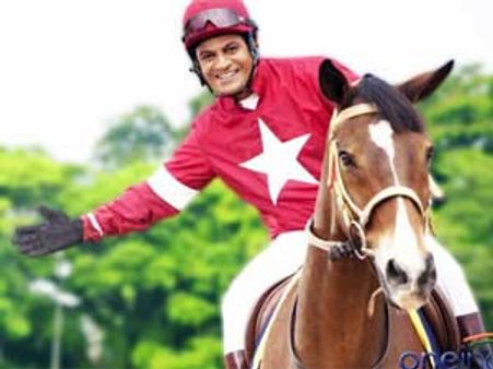Shivaraj Kumar playing professional jockey in Shiva