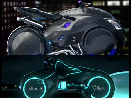 Is Shahrukh's Ra.One bike a copy of Tron Legacy bike?