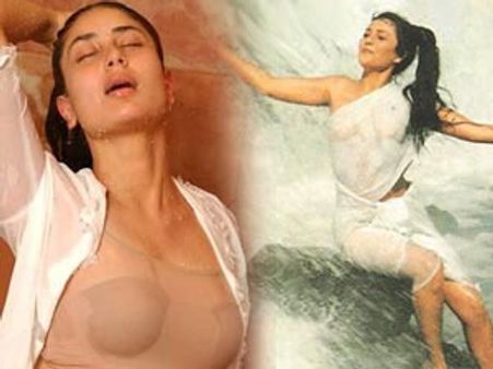Kareena Kapoor to soak under waterfall in transparent saree