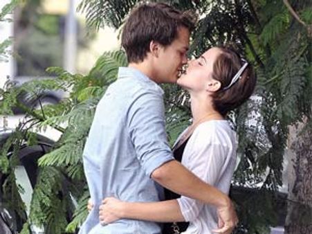 Emma Watson spotted locking lips with Johnny Simmons