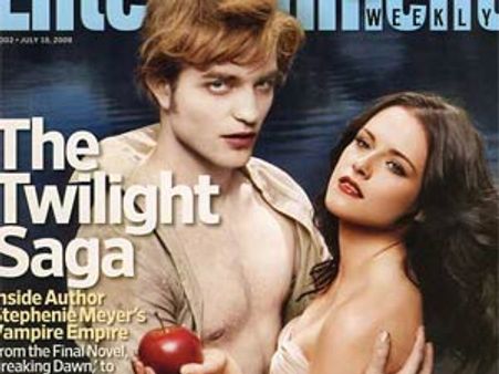 Robert Pattinson, Kristen Stewart pose half-naked for EW mag