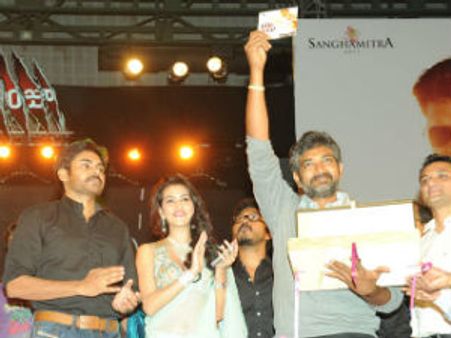 SS Rajamouli launches Pawan Kalyam's Panjaa audio