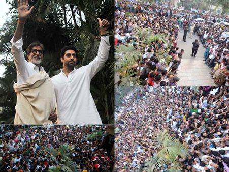 Amitabh, Abhishek flooded with fans' wishes on New Year's Eve