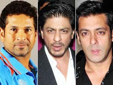 Shahrukh, Salman Khan beaten by Sachin Tendulkar