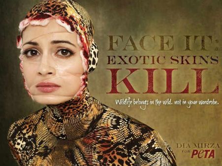 Dia Mirza dresses as snake for new PETA ad campaign