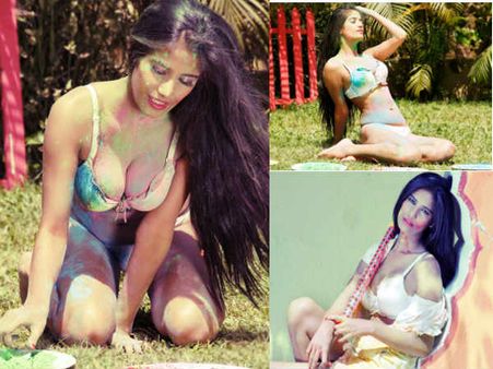 Poonam Pandey offers 'Dirty Play' video this Holi