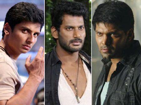 Jeeva-Vishal-Arya eye Housefull 2
