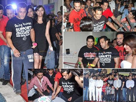 Salman Khan spotted inaugurating a fitness center in Mumbai