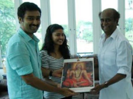 Rajinikanth blesses newly-wed Sneha-Prasanna