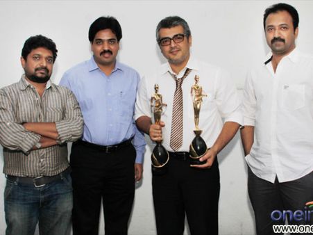 Photos: Ajith receives Vijay Award