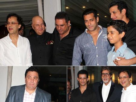 Amitabh Bachchan, Salman Khan spotted at Ferrari Ki Sawaari success bash!