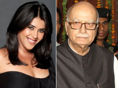 Ekta Kapoor presents KSKHH CD to LK Advani