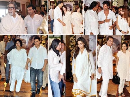 Rajesh Khanna's grand chautha: Bollywood stars pay their last tribute