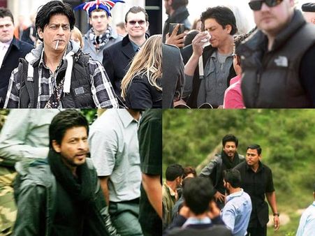 Picture: Superstar Shahrukh Khan on the sets of Yash Chopra's movie