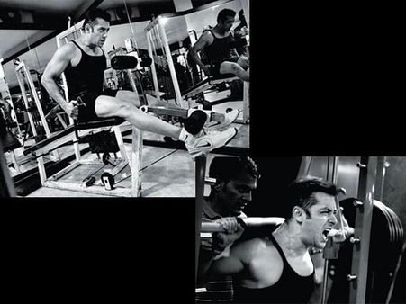 Picture: Suave and sexy Salman Khan working out in his Gym