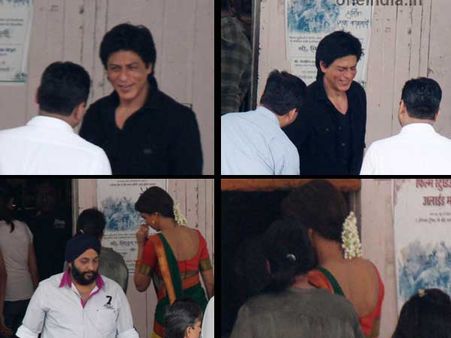 PICTURE REVEALED: Shahrukh Khan, Deepika on the sets of Chennai Express!