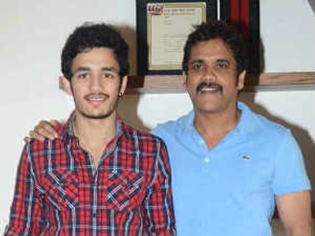 When is Nagarjuna's son Akhil making his acting debut?