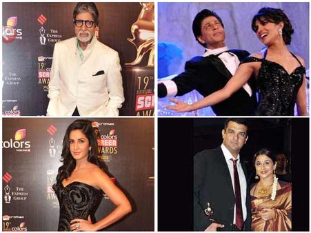 Pictures: Priyanka Chopra kisses Shahrukh Khan at Colors Screen Awards