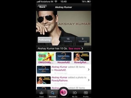 Akshay Kumar now on a mobile app called Quze!