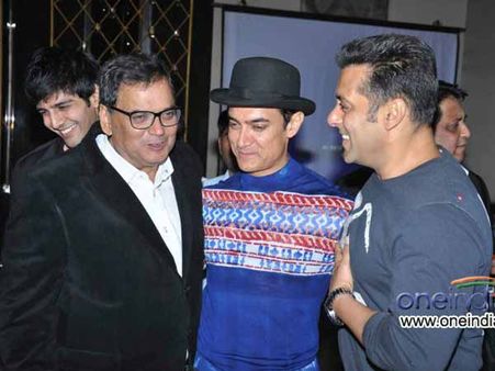 Pictures: Salman, Aamir, Vidya at Subhash Ghai's birthday bash