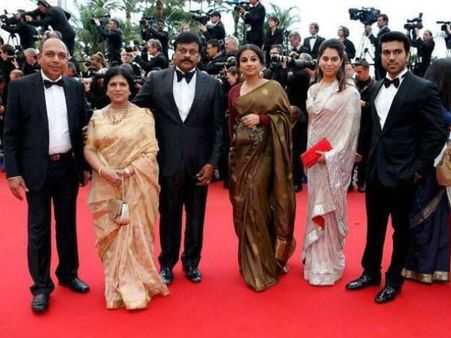 Chiranjeevi and family sparkles at Cannes