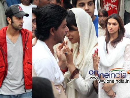 Pictures: Shahrukh, Deepika, Ranbir attend Priyanka Chopra's father funeral