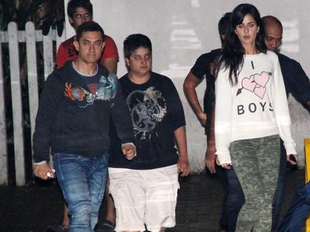 Pictures: Aamir Khan spotted with Katrina Kaif on Dhoom 3 sets
