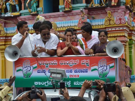 Pics: Ramya Starts Election Campaign, Gets Emotional