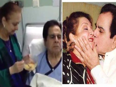 New Released Picture: Dilip Kumar Fed By Wife In Hospital!