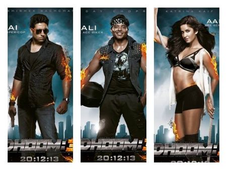 Katrina, Abhishek And Uday Chopra In Latest Posters Of Dhoom 3