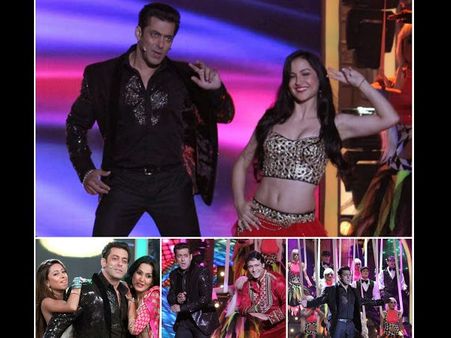 See Pics: Bigg Boss 7 Grand Finale, Salman Khan Sizzles Stage With Elli, Kamya, Pratyusha, Armaan..